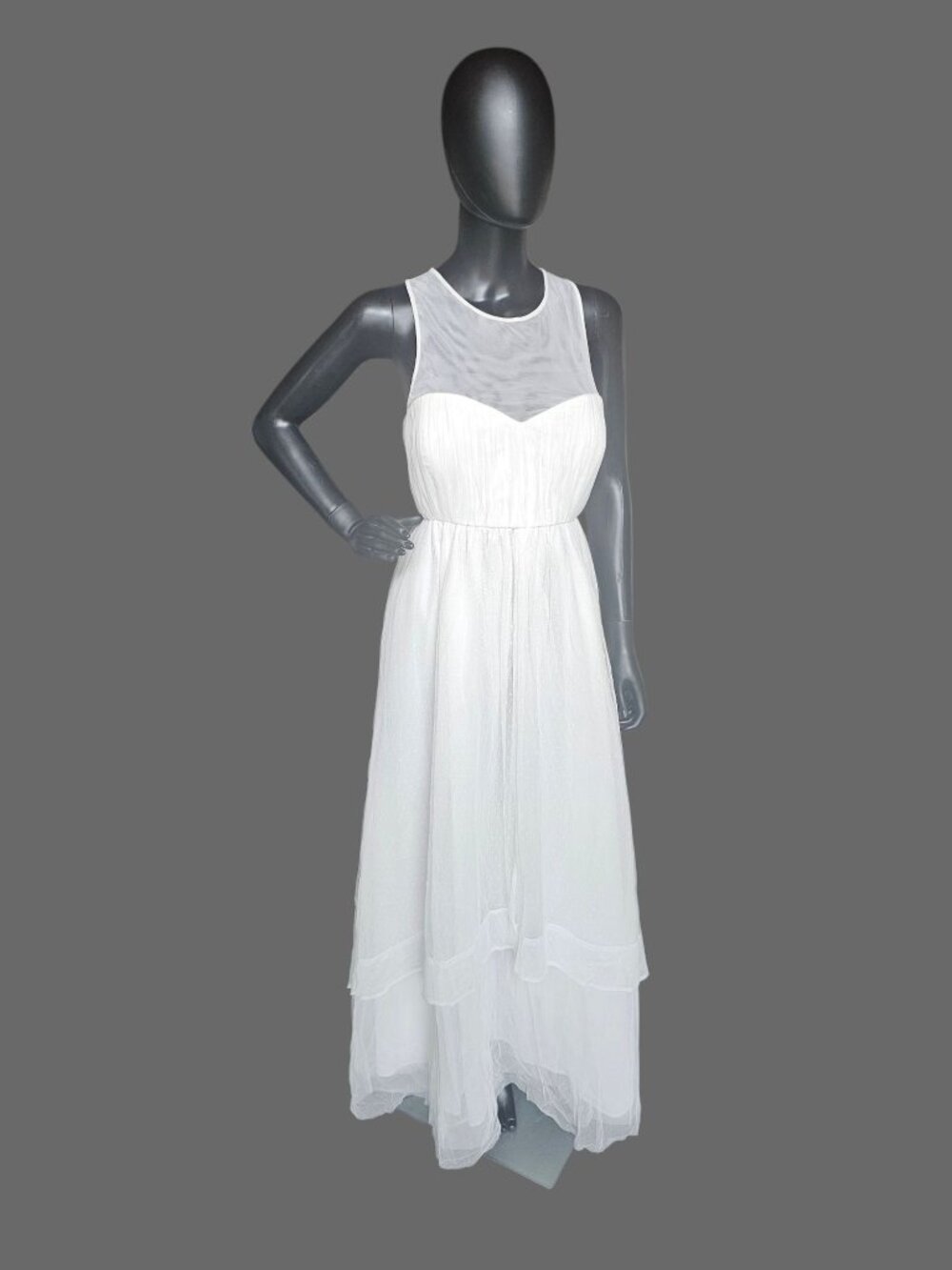 Swiss Dot Illusion Sweetheart Wedding Dress - Geode